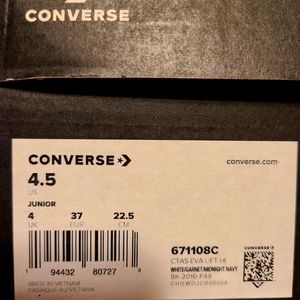 Converse high top - white - sz 4.5 kids (fits 7 womens)